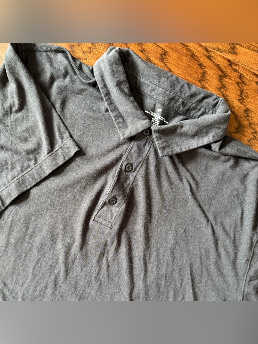 Fabletics Short Sleeve Polo Shirt Men’s XL Black Cotton Spandex Stretch